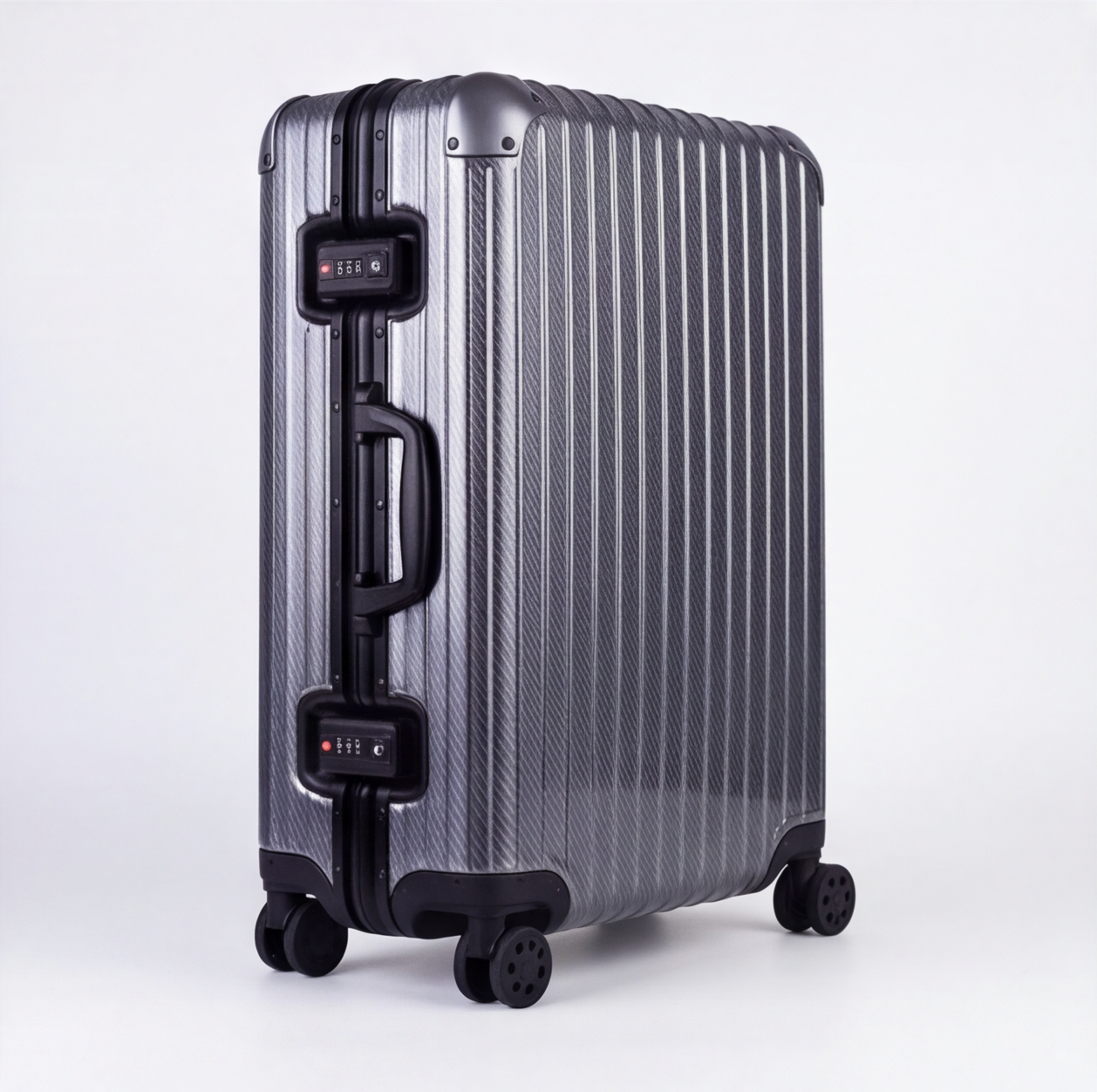 The Atlas Aluminium Luggage — Gunmetal