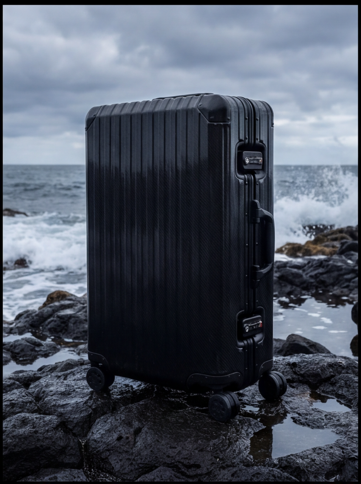 The Atlas Aluminium Luggage — Black