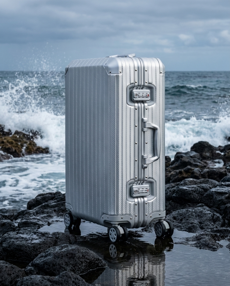 The Atlas Aluminium Luggage — Silver